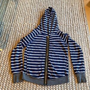 NSF striped zip up sweatshirt